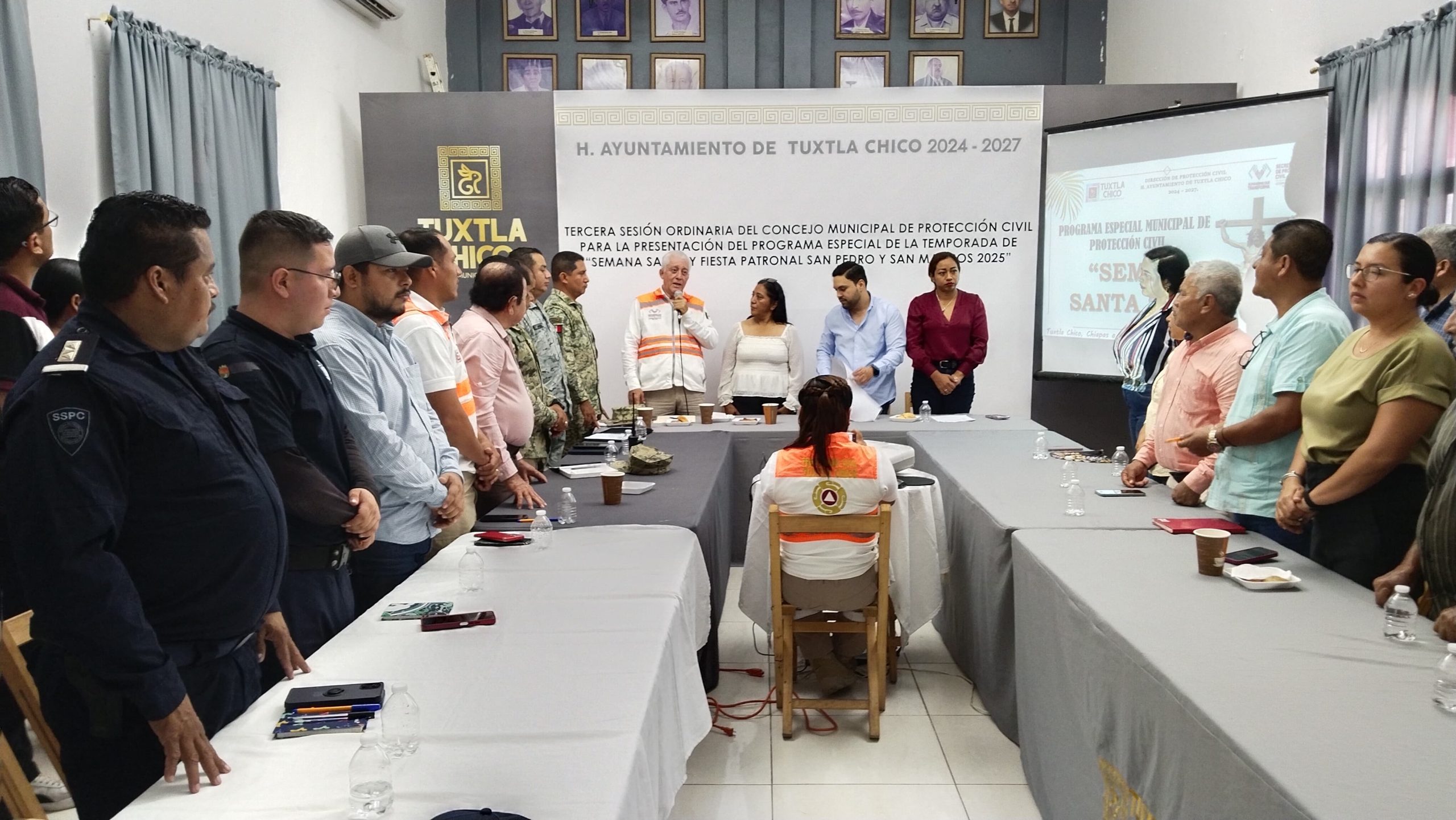Gobierno de Tuxtla Chico se prepara para la Semana Santa y Fiesta Patronal San Pedro y San Marcos 2025.