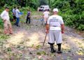 PC de Tuxtla Chico libera tramos carreteros ante árboles caídos