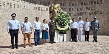 Ayuntamiento de Tapachula honra la memoria de Benito Juárez García en su CLIV Aniversario Luctuoso
