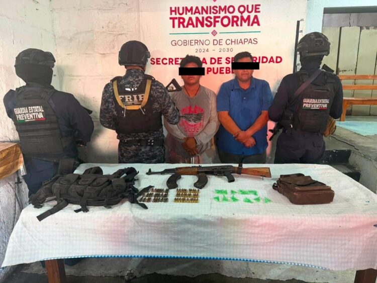 Repelen agresión armada en Jiquipilas; dos presuntos integrantes del Cártel Chiapas y Guatemala fueron abatidos
