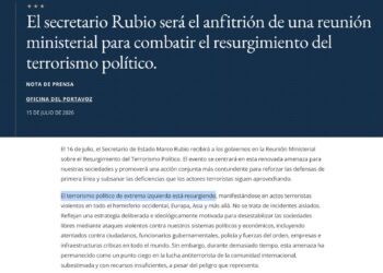 Marco Rubio encabezará reunión en Washington sobre presunto resurgimiento del terrorismo de extrema izquierda