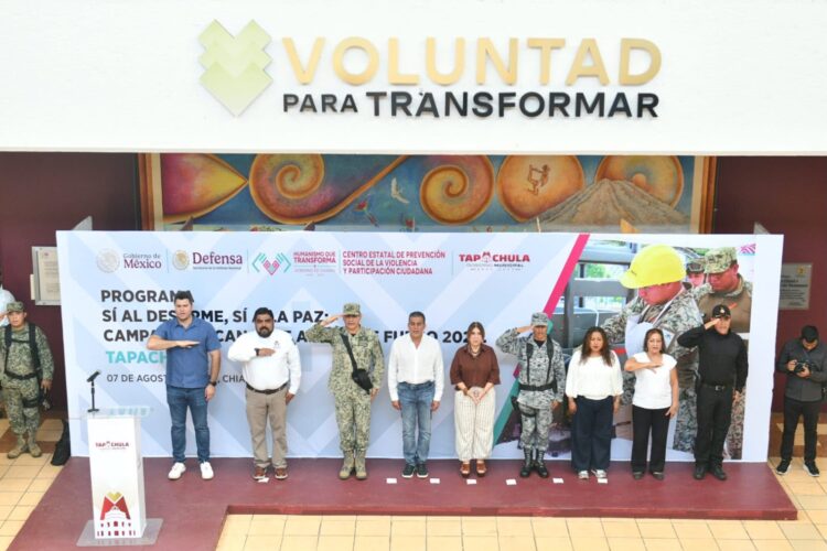 Tapachula, sede del arranque estatal de la campaña “Sí al Desarme, Sí a la Paz”