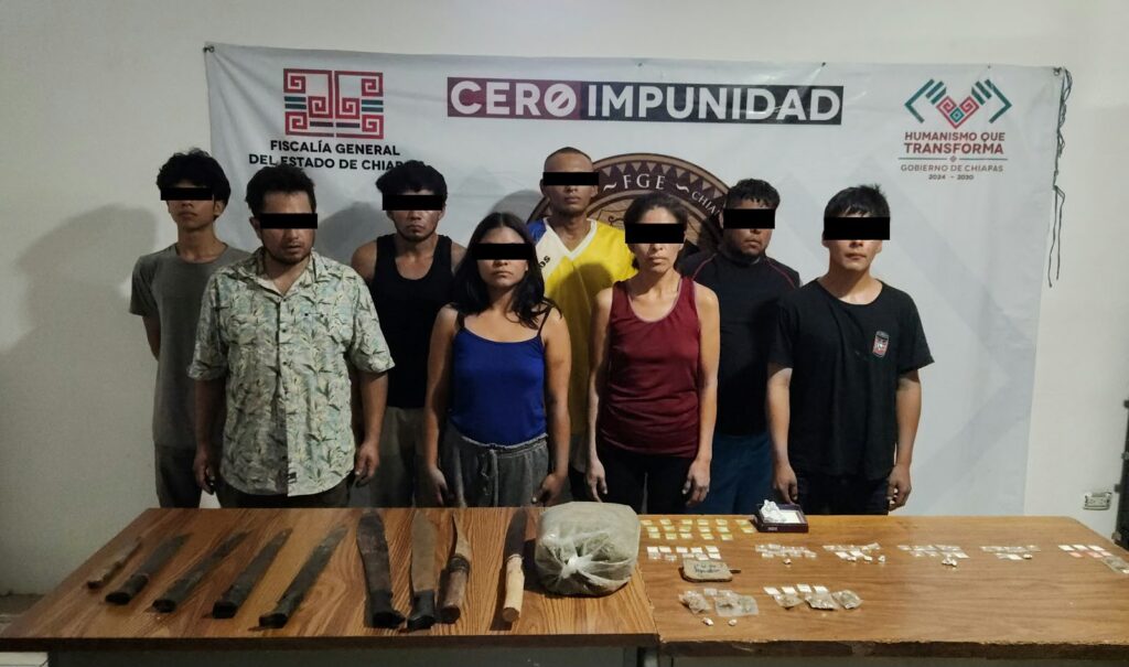 Detenidos por operativo contra el narcomenudeo en el Soconusco