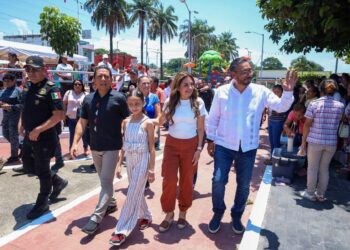 Paz en Tuxtla Chico: Secretaria General Dulce María Rodríguez Ovando, el Fiscal General Jorge Luis Llaven Abarca y Julio Gamboa activan jornadas de paz en el parque Huanacaxtle