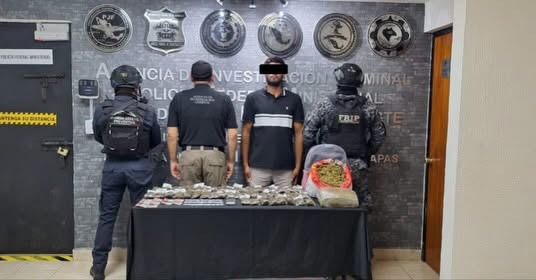 Detienen a presunto integrante del CCyG con droga en Cintalapa