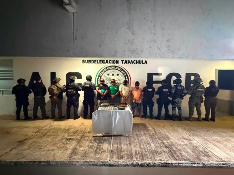 Detienen a cuatro presuntos integrantes del Cártel de Sinaloa en Puerto Madero