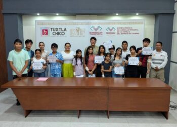 DIF Tuxtla Chico, 4ta y 5ta regiduría y Protección Civil forman a menores en primeros auxilios