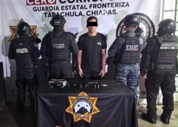 Detienen a presunto integrante de “Los Cuatetes” por portación de arma en Mazatán