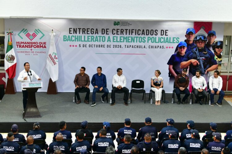 Ayuntamiento de Tapachula refrenda compromiso con la profesionalización de policías municipales