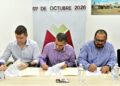 Luis Pedrero y Yamil Melgar firman convenio histórico para financiamiento a empresarios tapachultecos